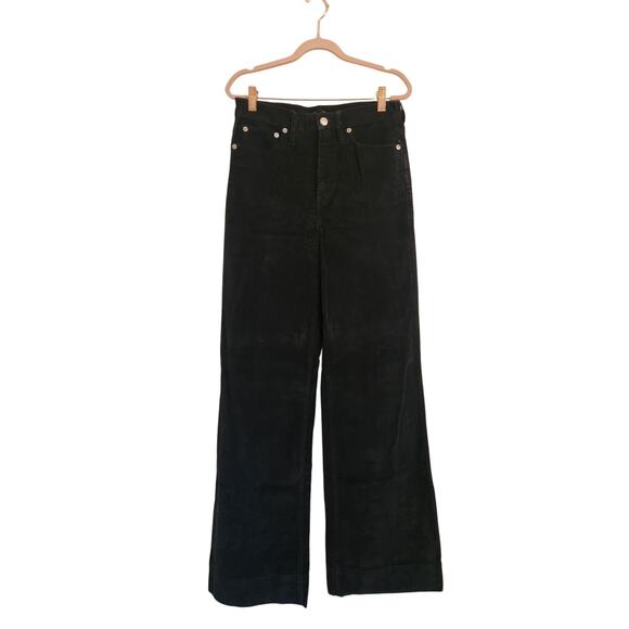 NWT J. Crew Wide-leg Corduroy Trouser Black 27T - Picture 6 of 13